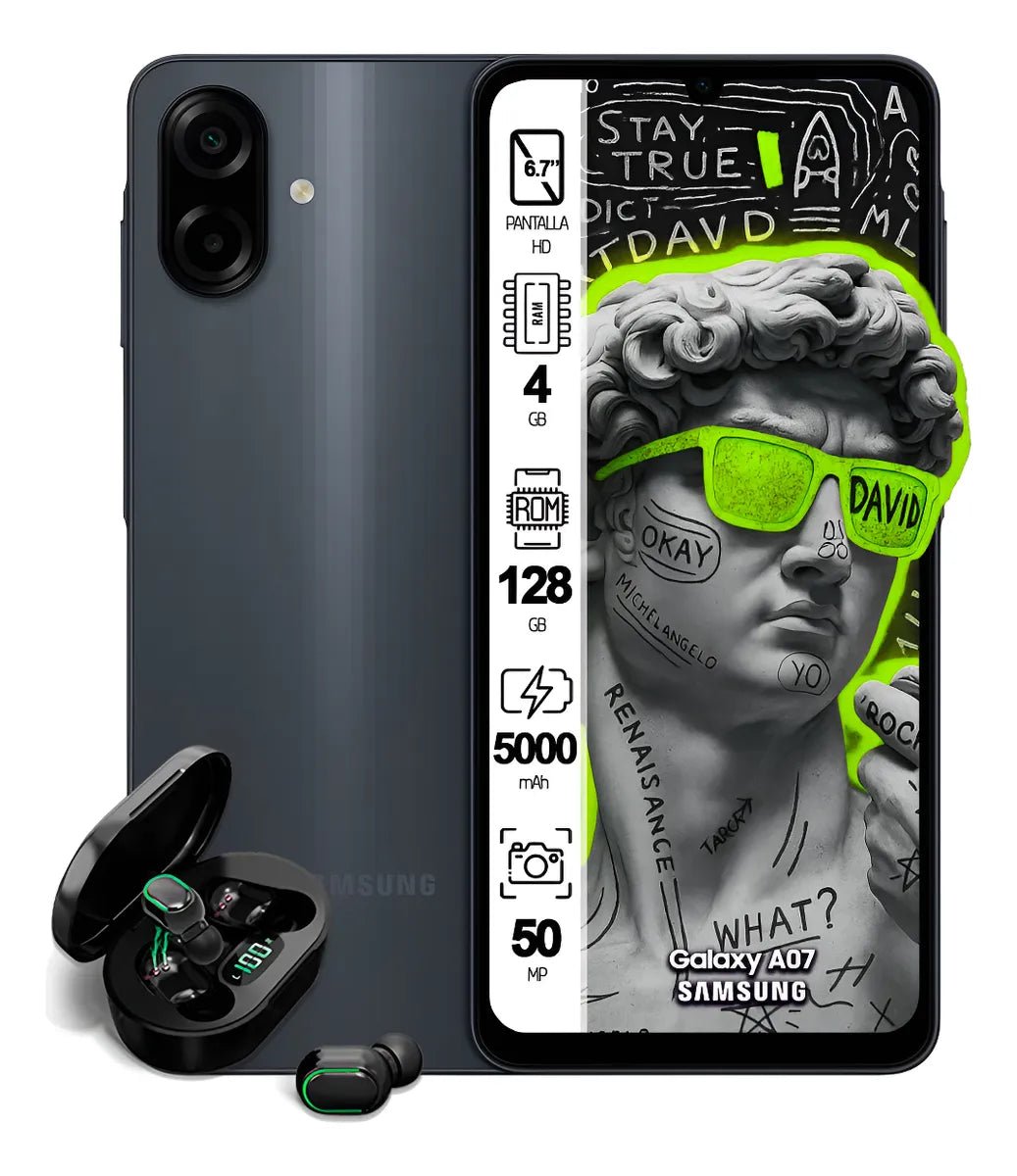 Celular Samsung Galaxy A07 Dual Sim 128gb 4gb Ram + Kit Negro