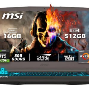 Laptop Msi Gamer 15 Ryzen 5 7535hs Rtx 4060 16gb 512gb Ssd - Gris