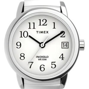 Reloj Timex - Mujer Correa Extensible Easy Reader De 25 Mm Correa Acero Inoxidable Bisel Plateado