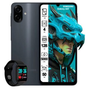 Celular Samsung Galaxy A07 Dual Sim 128gb 4gb Ram + Kit Negro