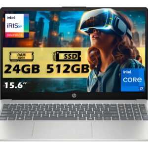 Laptop Hp 15-fd0557rn Intel Core I7-1255u 512gb Ssd 24gb Ram Full Hd 1920x1080px Gráficos Intel Iris Xe Windows 11 Home