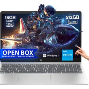 Laptop Hp 15-fd005dx Core I5-1235u 16gb Ram 512gb Ssd Touch - Plateado (Nuevo con caja abierta)