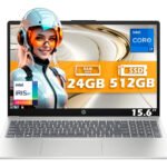 Laptop Hp 15-fd0557nr Intel I7-1255u 512gb 24gb Ram W11 Plateado